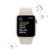Apple Watch SE GPS + Cellular 40mm Starlight Aluminium Case with Starlight Sport Band - Regular mnph3cs/a