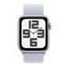Apple Watch SE GPS + Cellular 44mm Silver Aluminium Case with Blue Cloud Sport Loop MXGR3QC/A
