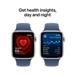 Apple Watch SE GPS + Cellular 44mm Silver Aluminium Case with Denim Sport Band - M/L MXGQ3QC/A