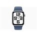 Apple Watch SE GPS + Cellular 44mm Silver Aluminium Case with Denim Sport Band - M/L MXGQ3QC/A
