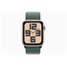 Apple Watch SE GPS + Cellular 44mm Starlight Aluminium Case with Lake Green Sport Loop MXGV3QC/A