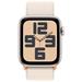 Apple Watch SE GPS + Cellular 44mm Starlight Aluminium Case with Starlight Sport Loop MRH23QC/A