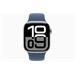 Apple Watch Series 10 GPS 42mm Silver Aluminium Case with Denim Sport Band - S/M MWWA3QC/A