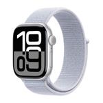 Apple Watch Series 10 GPS + Cellular 42mm Silver Aluminium Case with Blue Cloud Sport Loop MWX53QC/A