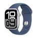 Apple Watch Series 10 GPS + Cellular 42mm Silver Aluminium Case with Denim Sport Band - M/L MWX43QC/A
