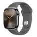 Apple Watch Series 10 GPS + Cellular 46mm Natural Titanium Case with Stone Grey Sport Band - M/L MWYA3QC/A