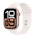 Apple Watch Series 10 GPS + Cellular 46mm Rose Gold Aluminium Case with Light Blush Sport Band - M/L MWY73QC/A