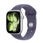 Apple Watch Series 11 GPS 42mm Silver Aluminium Case with Purple Fog Sport Band - M/L MEU74WF/A