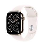 Apple Watch Series 11 GPS + Cellular 42mm Gold Titanium Case with Light Blush Sport Band - M/L MF8X4WF/A