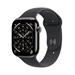 Apple Watch Series 11 GPS + Cellular 42mm Slate Titanium Case with Black Sport Band - M/L MF8T4WF/A