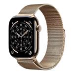 Apple Watch Series 11 GPS + Cellular 46mm Gold Titanium Case with Gold Milanese Loop - S/M MFD74WF/A