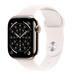 Apple Watch Series 11 GPS + Cellular 46mm Gold Titanium Case with Light Blush Sport Band - S/M MFD54WF/A