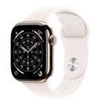 Apple Watch Series 11 GPS + Cellular 46mm Gold Titanium Case with Light Blush Sport Band - S/M MFD54WF/A
