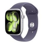 Apple Watch Series 11 GPS + Cellular 46mm Silver Aluminium Case with Purple Fog Sport Band - S/M MFCP4WF/A