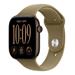 Apple Watch Series 12 GPS 46mm Dark Bronze Aluminium Case with Olive Sport Band - S/M MJEQ4RK/A