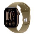 Apple Watch Series 12 GPS 46mm Dark Bronze Aluminium Case with Olive Sport Band - S/M MJEQ4RK/A