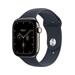 Apple Watch Series 12 GPS + Cellular 42mm Natural Titanium Case with Navy Blue Sport Band - M/L MJGG4RK/A