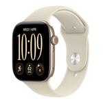Apple Watch Series 12 GPS + Cellular 46mm Light Gold Aluminium Case with Sand Sport Band - S/M MJGA4RK/A