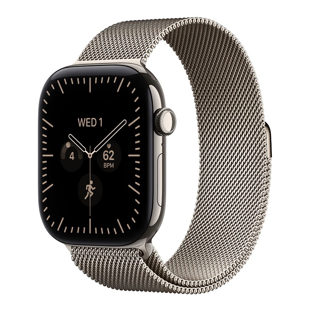 Apple Watch Series 12 GPS + Cellular 46mm Natural Titanium Case with Natural Milanese Loop - S/M MJGP4RK/A