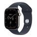 Apple Watch Series 12 GPS + Cellular 46mm Natural Titanium Case with Navy Blue Sport Band - S/M MJGM4RK/A