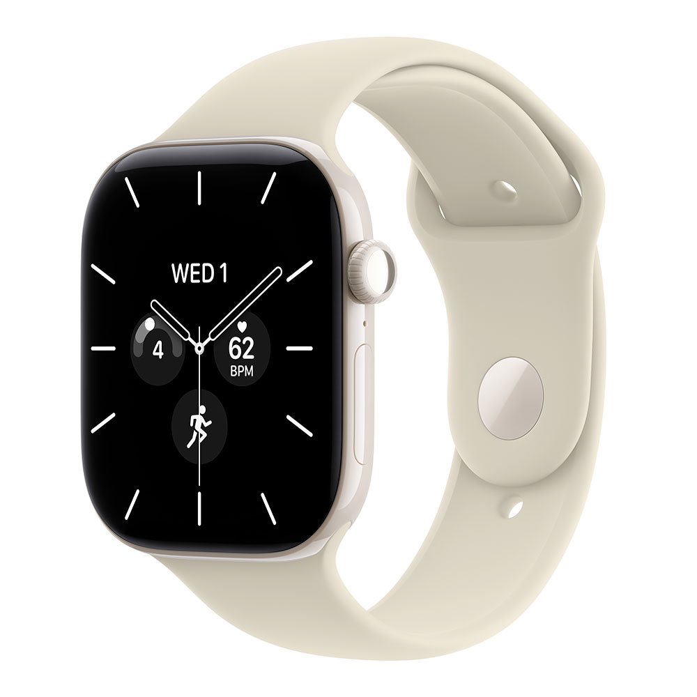 Apple Watch Series 12 GPS + Cellular 46mm Pearl White Ceramic Case with Sand Sport Band - S/M MJH14RK/A