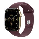 Apple Watch Series 12 GPS + Cellular 46mm Radiant Gold Titanium Case with Burgundy Sport Band - M/L MJGT4RK/A