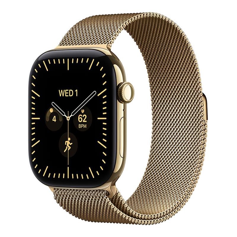 Apple Watch Series 12 GPS + Cellular 46mm Radiant Gold Titanium Case with Radiant Gold Milanese Loop - M/L MJGV4RK/A