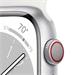 Apple Watch Series 8 GPS + Cellular 41mm Silver Stainless Steel Case with White Sport Band - Regular mnj53cs/a