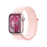 Apple Watch Series 9 41mm Růžový hliník se světle růžovým provlékacím řemínkem MR953QC/A