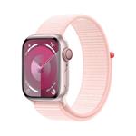 Apple Watch Series 9 Cellular 41mm Růžový hliník se světle růžovým provlékacím řemínkem MRJ13QC/A