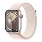 Apple Watch Series 9 Cellular 45mm Hvězdně bílý hliník s hvězdně bílým provlékacím řemínk MRMA3QC/A
