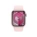 Apple Watch Series 9 Cellular 45mm Růžový hliník se světle růžovým sportovním řemínkem S/M MRMK3QC/A