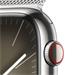 Apple Watch Series 9 Cellular 45mm Stříbrná ocel se stříbrným milánským tahem MRMQ3QC/A