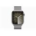 Apple Watch Series 9 Cellular 45mm Stříbrná ocel se stříbrným milánským tahem MRMQ3QC/A