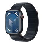 Apple Watch Series 9 Cellular 45mm Temně inkoustový hliník s temně inkoustovým provlékacím řemínkem MRMF3QC/A