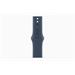 Apple Watch Series 9 GPS + Cellular 41mm Silver Stainless Steel Case with Storm Blue Sport Band - M/L MRJ33QC/A