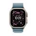 Apple Watch Ultra 3 GPS + Cellular 49mm Natural Titanium Case with Light Blue Alpine Loop - Medium MEWM4QC/A