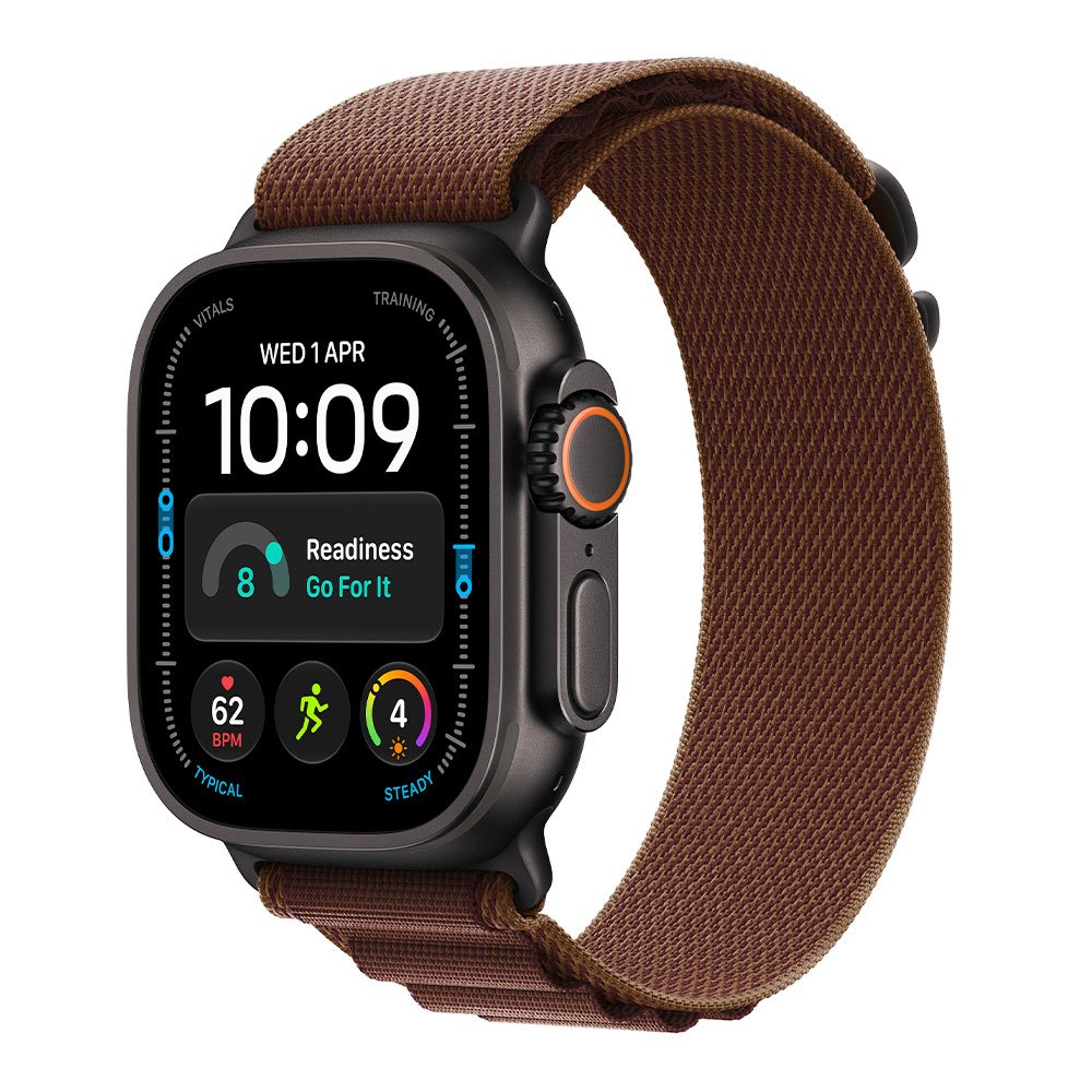 Apple Watch Ultra 4 GPS + Cellular 49mm Black Titanium Case with Burgundy Alpine Loop - M MJC14QC/A