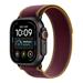 Apple Watch Ultra 4 GPS + Cellular 49mm Black Titanium Case with Burgundy Trail Loop - S/M MJC34QC/A