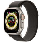 Apple Watch Ultra GPS + Cellular, 49mm Titanium Case with Black/Gray Trail Loop - S/M mqfw3cs/a