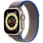 Apple Watch Ultra GPS + Cellular, 49mm Titanium Case with Blue/Gray Trail Loop - M/L mqfv3cs/a