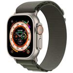 Apple Watch Ultra GPS + Cellular, 49mm Titanium Case with Green Alpine Loop - Medium mqfn3cs/a