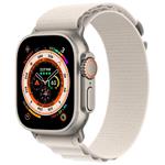 Apple Watch Ultra GPS + Cellular, 49mm Titanium Case with Starlight Alpine Loop - Large mqft3cs/a