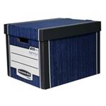 Archivační kontejner Fellowes Bankers Box Woodgrain modrá (2ks) FELARCHBBWB