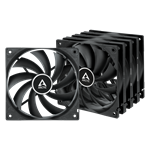 ARCTIC F12 Value Pack (Black) - ARCTIC F12 Case Fan - 120mm case fan low noise - Pack of 5pcs ACFAN00248A