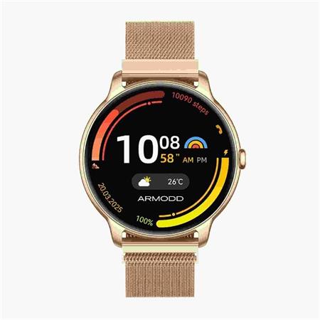 ARMODD Slim zlatá s kovovým řemínkem + silikonový řemínek 9165