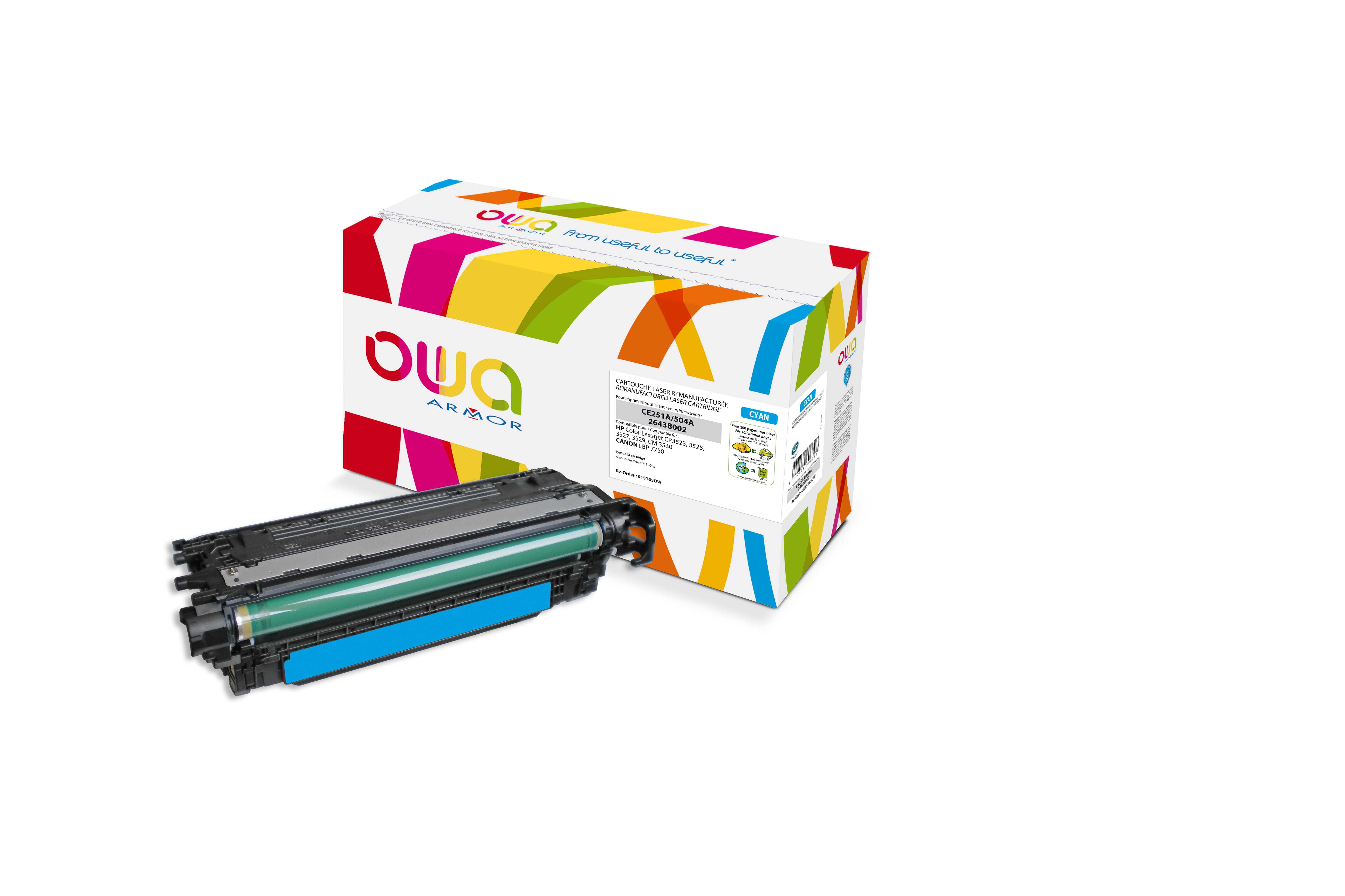 ARMOR toner pre ColorLaserjet CP3525, cyan, 7 000 strán, CE251A K15165