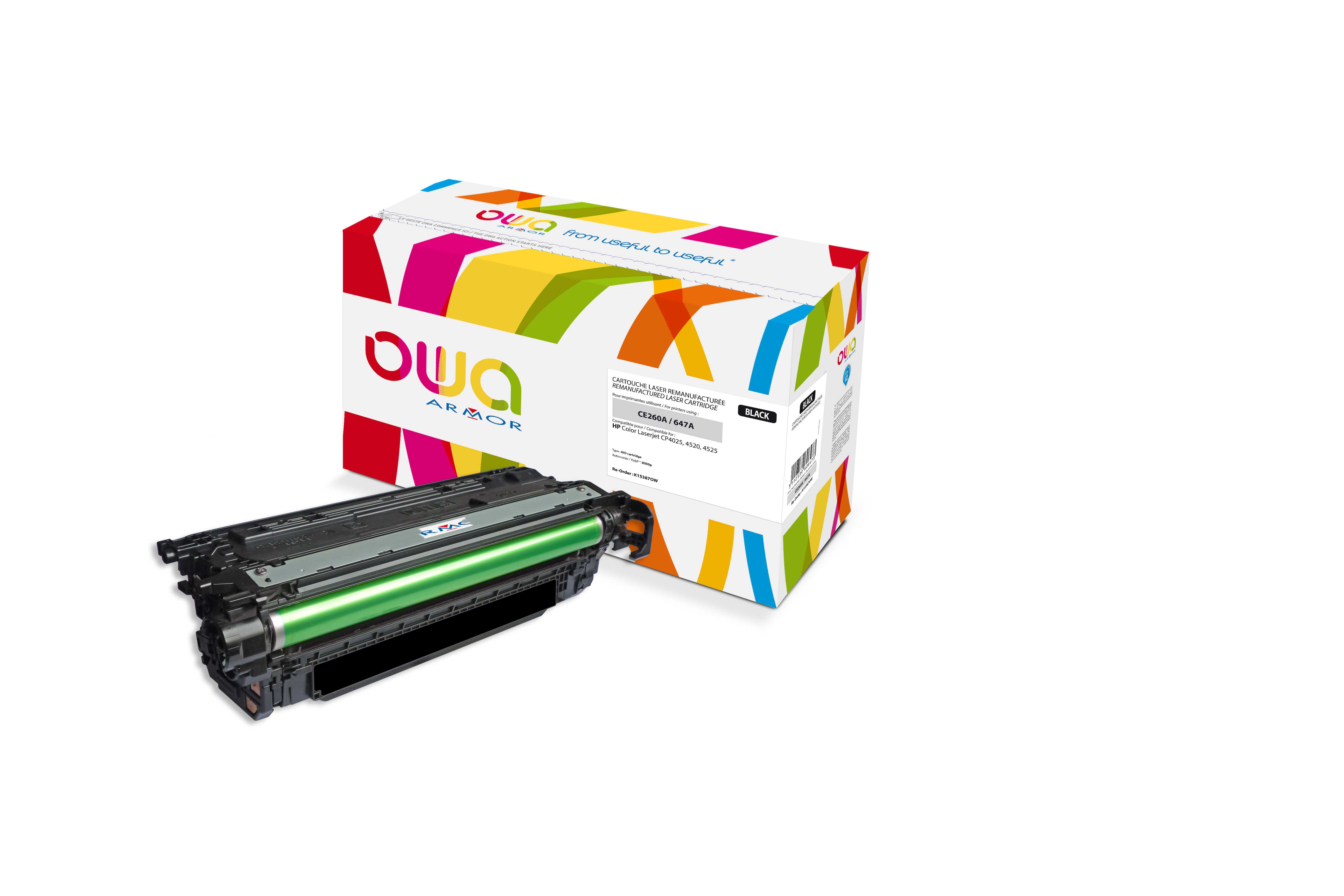 ARMOR toner pre Hp CLI CP4025/4520/4525, čierny, 8 500, CE260A K15387