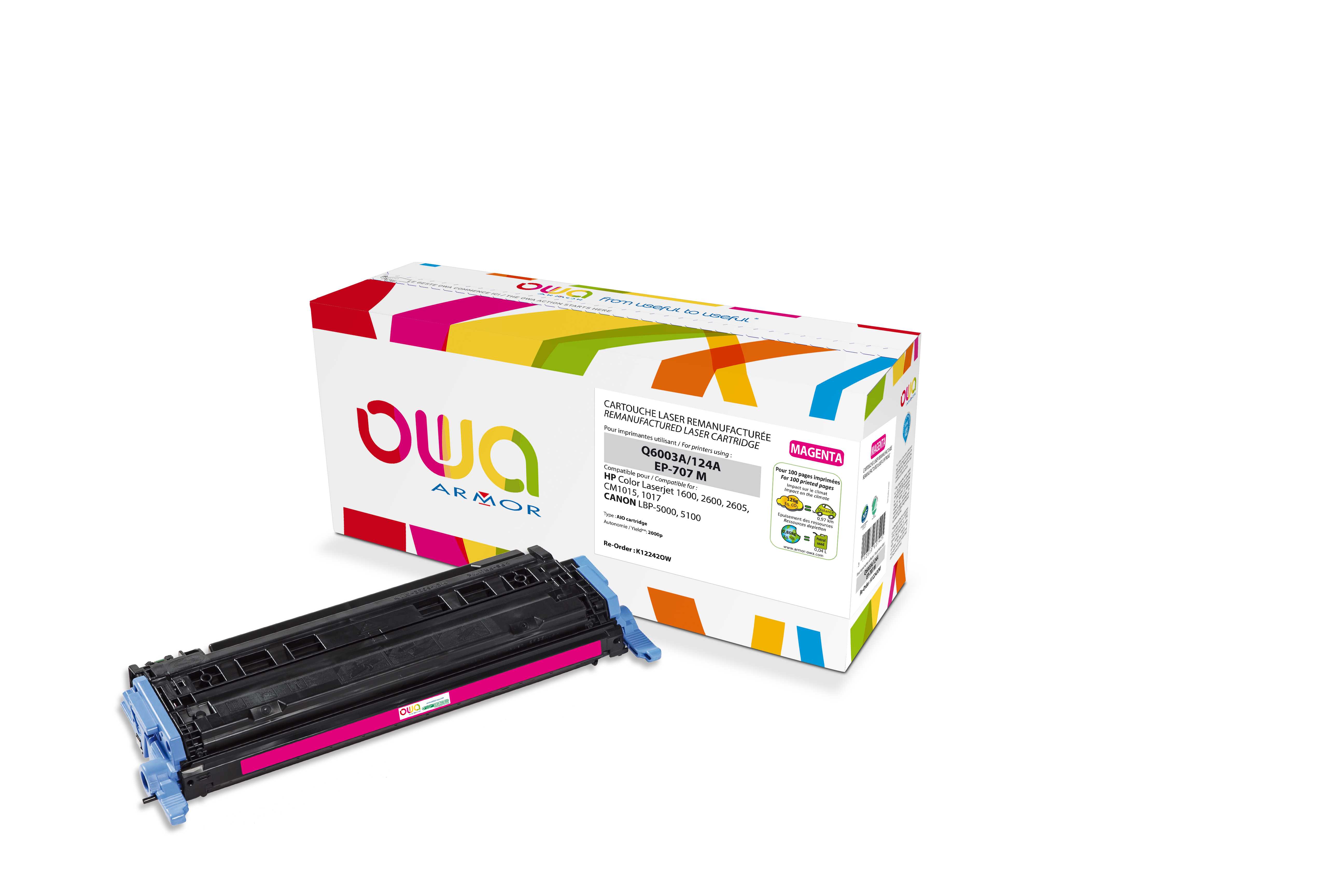 ARMOR toner pre HP CLJ 2600n magenta (Q6003A) K12242