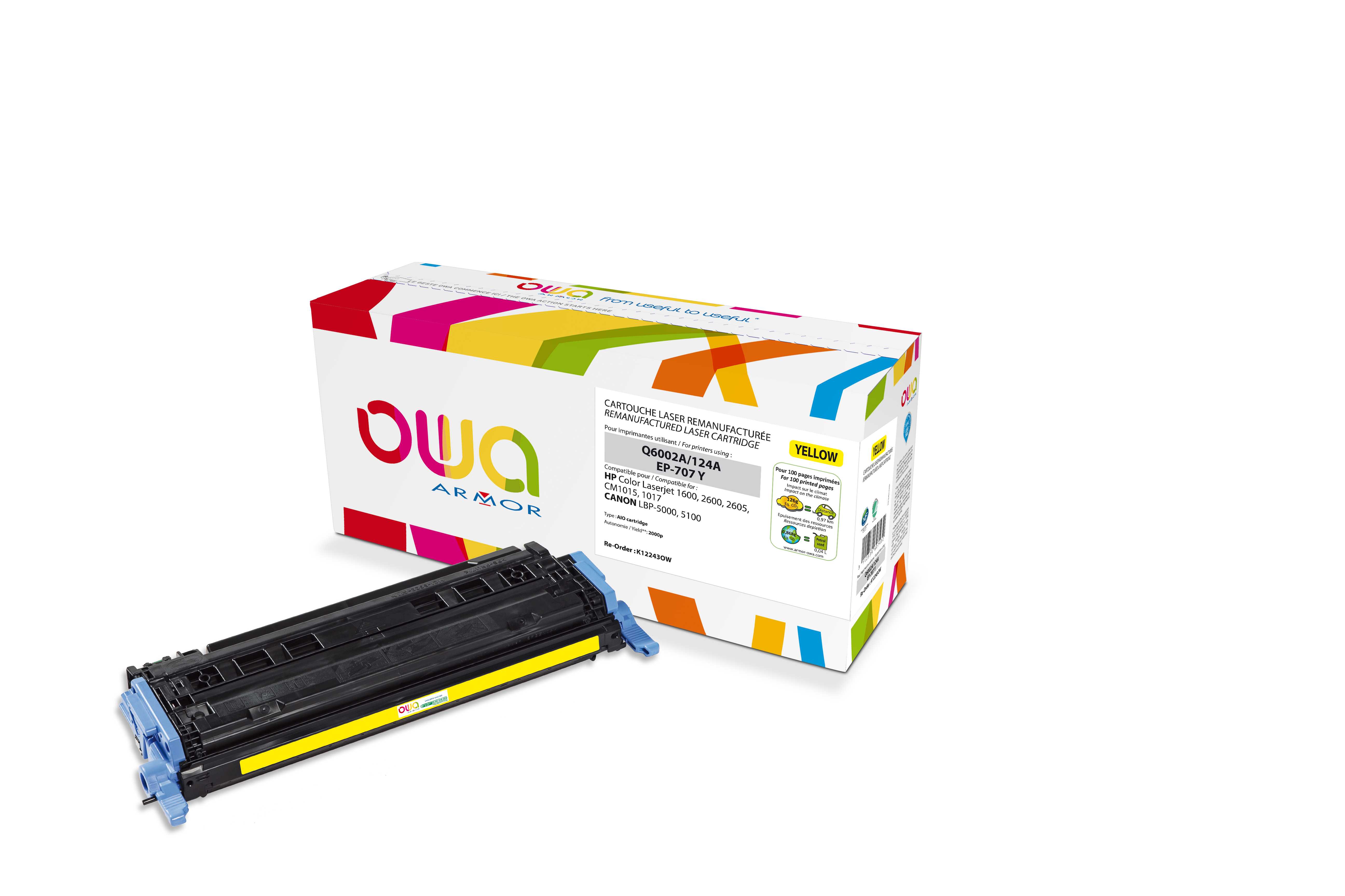 ARMOR toner pre HP CLJ 2600n yellow (Q6002A) K12243
